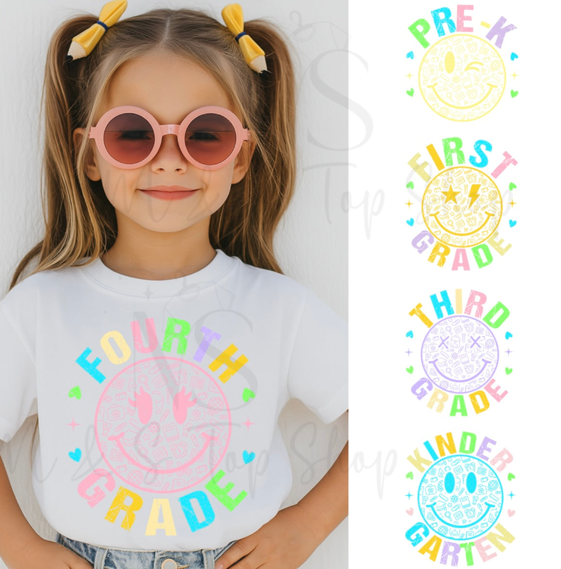 Girls Smiley Grade Tee