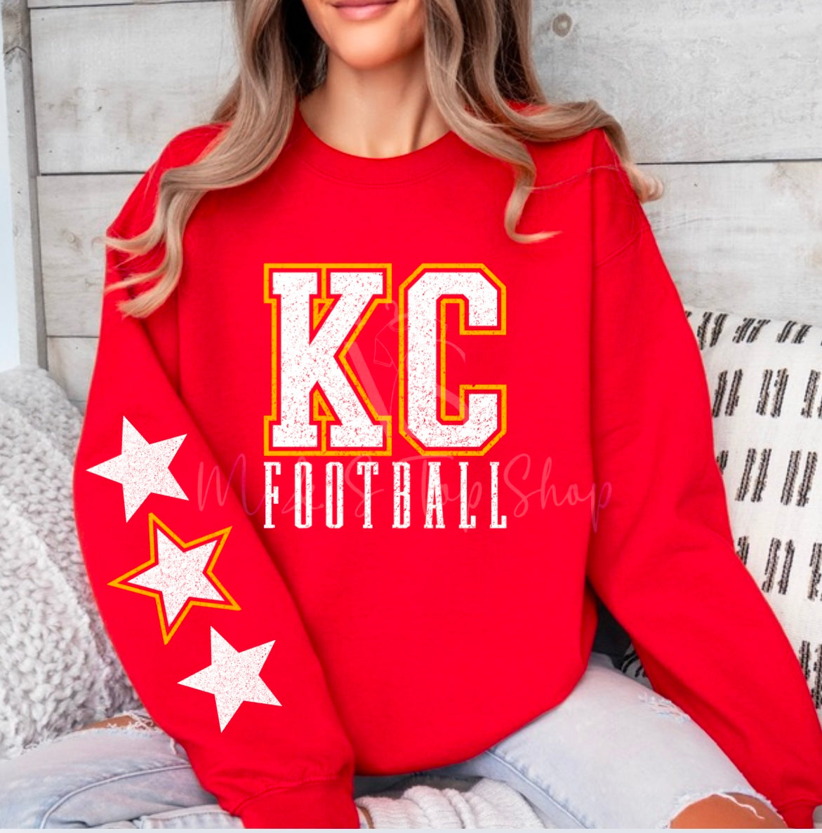 Kansas City Football Sleeve with Stars