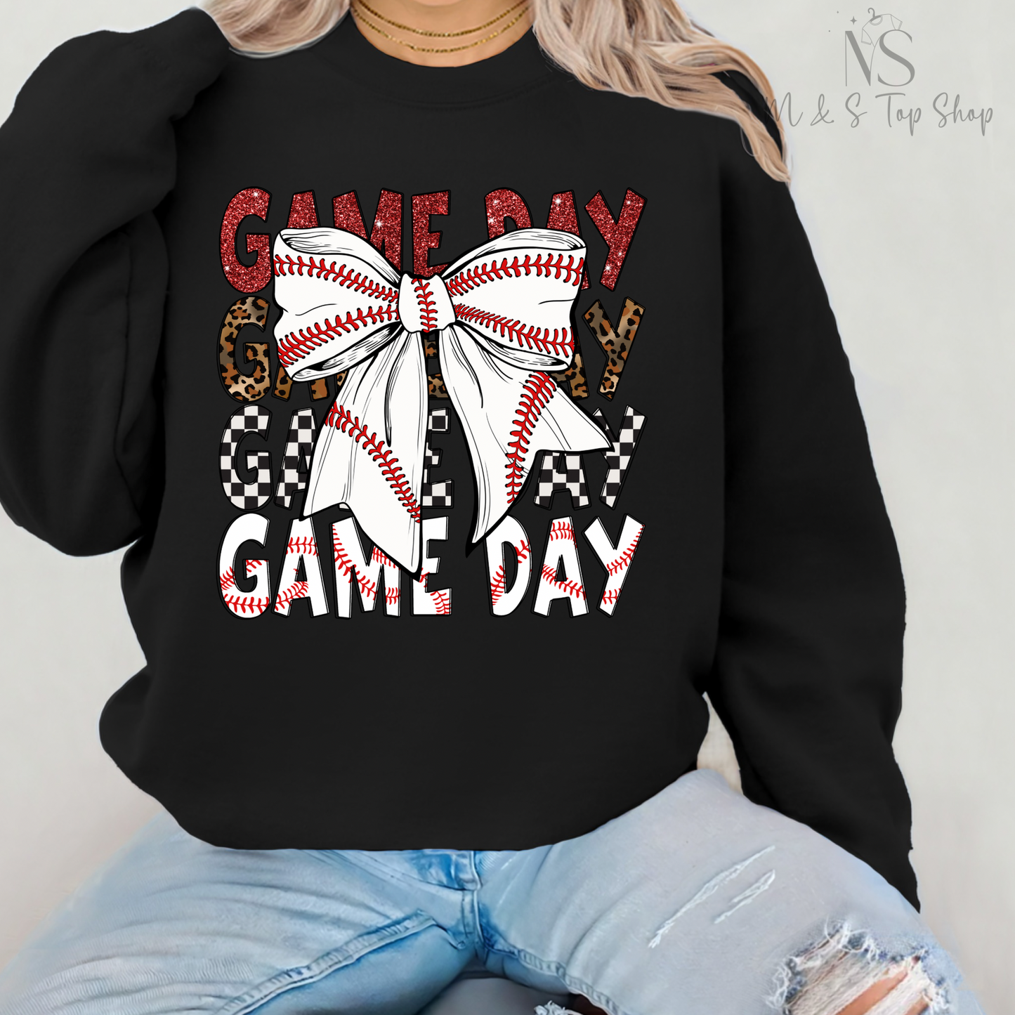 Game Day Baseball Bow