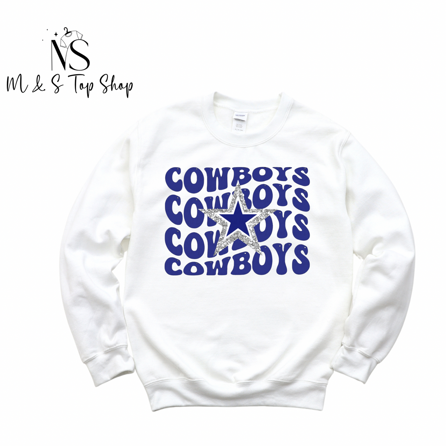 Cowboys Layered w/glitter star