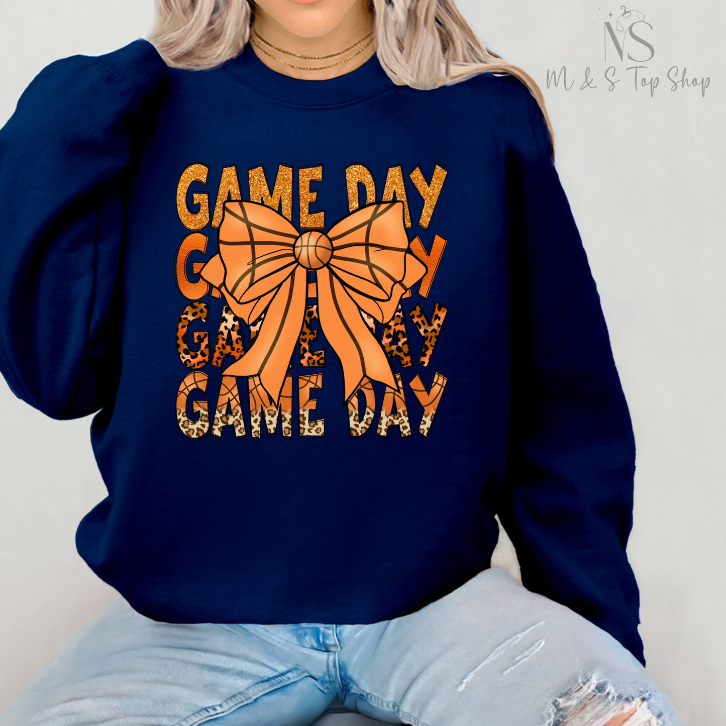 Game Day Basketball Bow