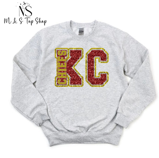 KC Chiefs Faux Glitter