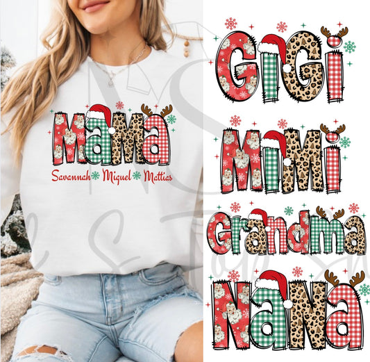 Personalized Christmas Santa Print
