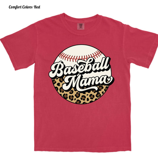 Baseball mama leopard