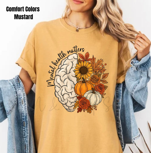 Mental Health Matters Fall Leaves & Pumpkins 🍂