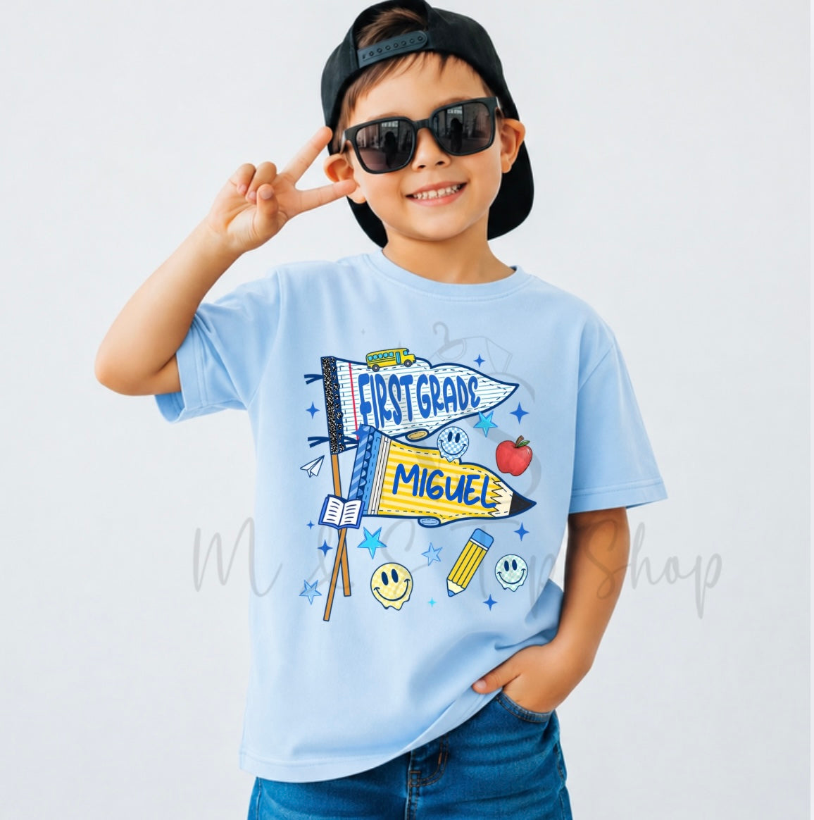 Boys back to school custom