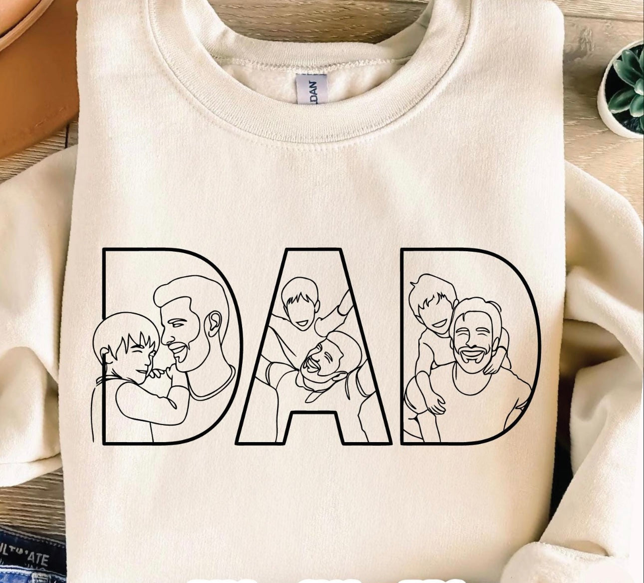 Dad custom outline