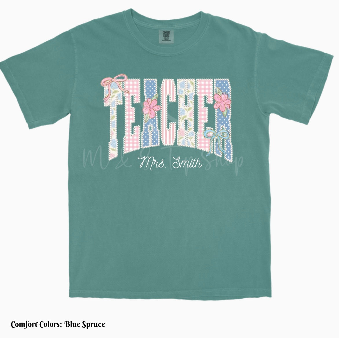 Teacher Floral Custom Name