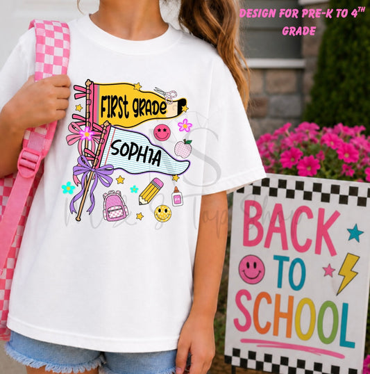 Back to school custom name