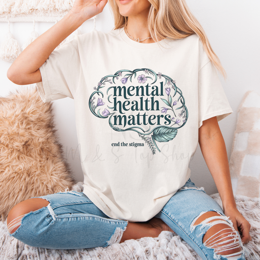 Mental Health purple flowers