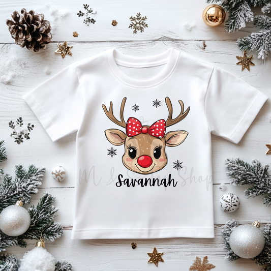 Christmas Personalized Reindeer GIRL