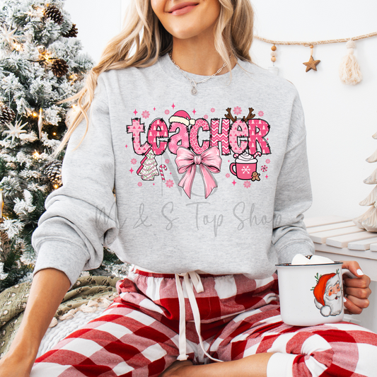 Teacher Christmas Pink