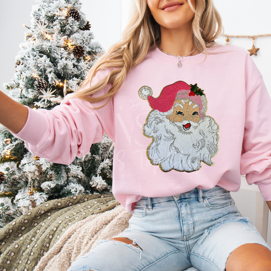 Pink Santa Chenille